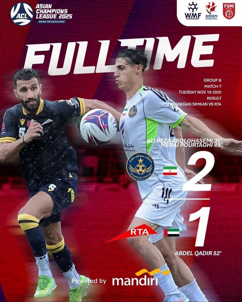 صدرنشینی زیر باران با درخشش گلر ایرانی قطعی شدن صعود سیمَکان با شکست رقیب اماراتی